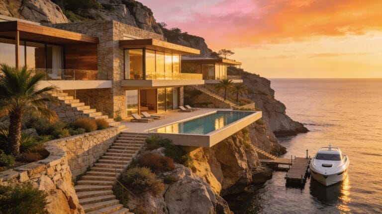 Stunning Cliffside Villa With Infinity Pool and Private Mooring