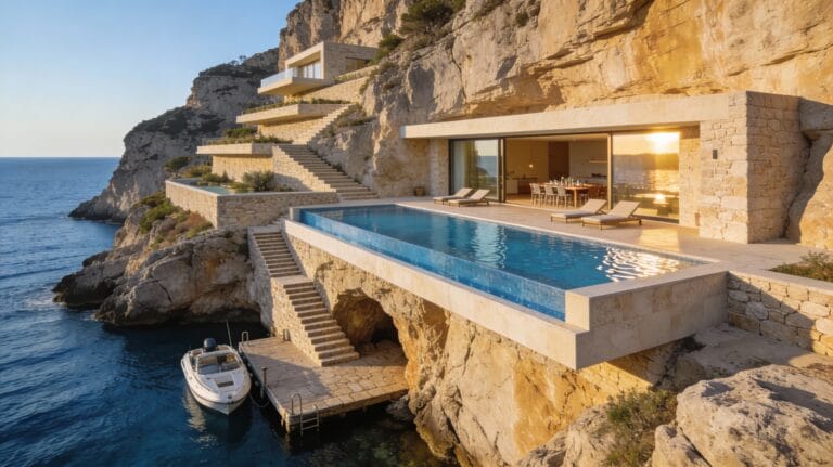 Villa one: Mediterranean bay carved into rock