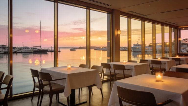 Seasonal waterfront tasting menu on the harbor