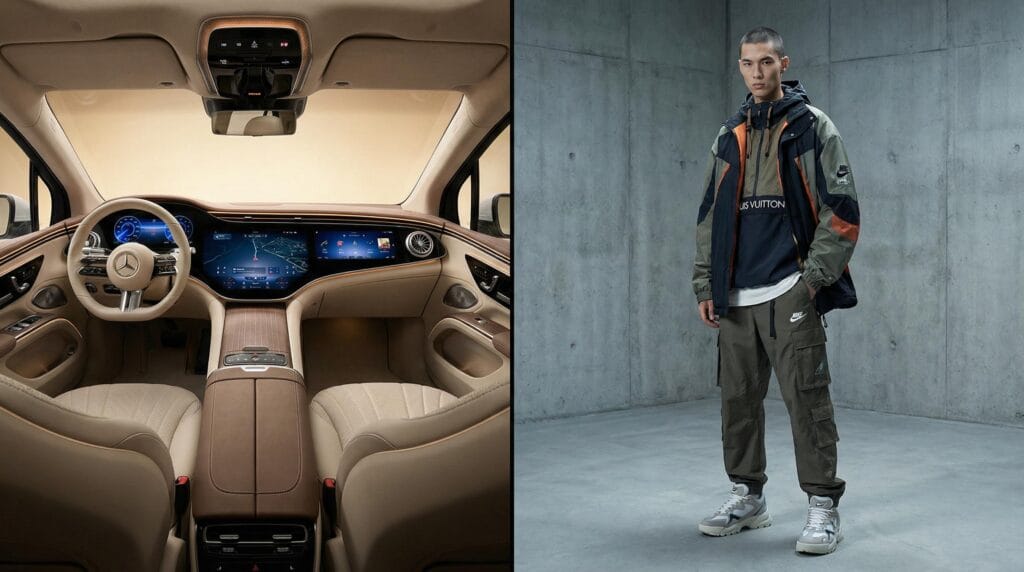 A visual representation of luxury brand collaborations
